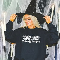 Wears black