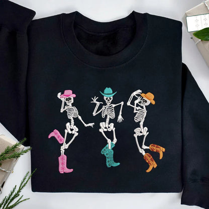 Embroidered western skellies
