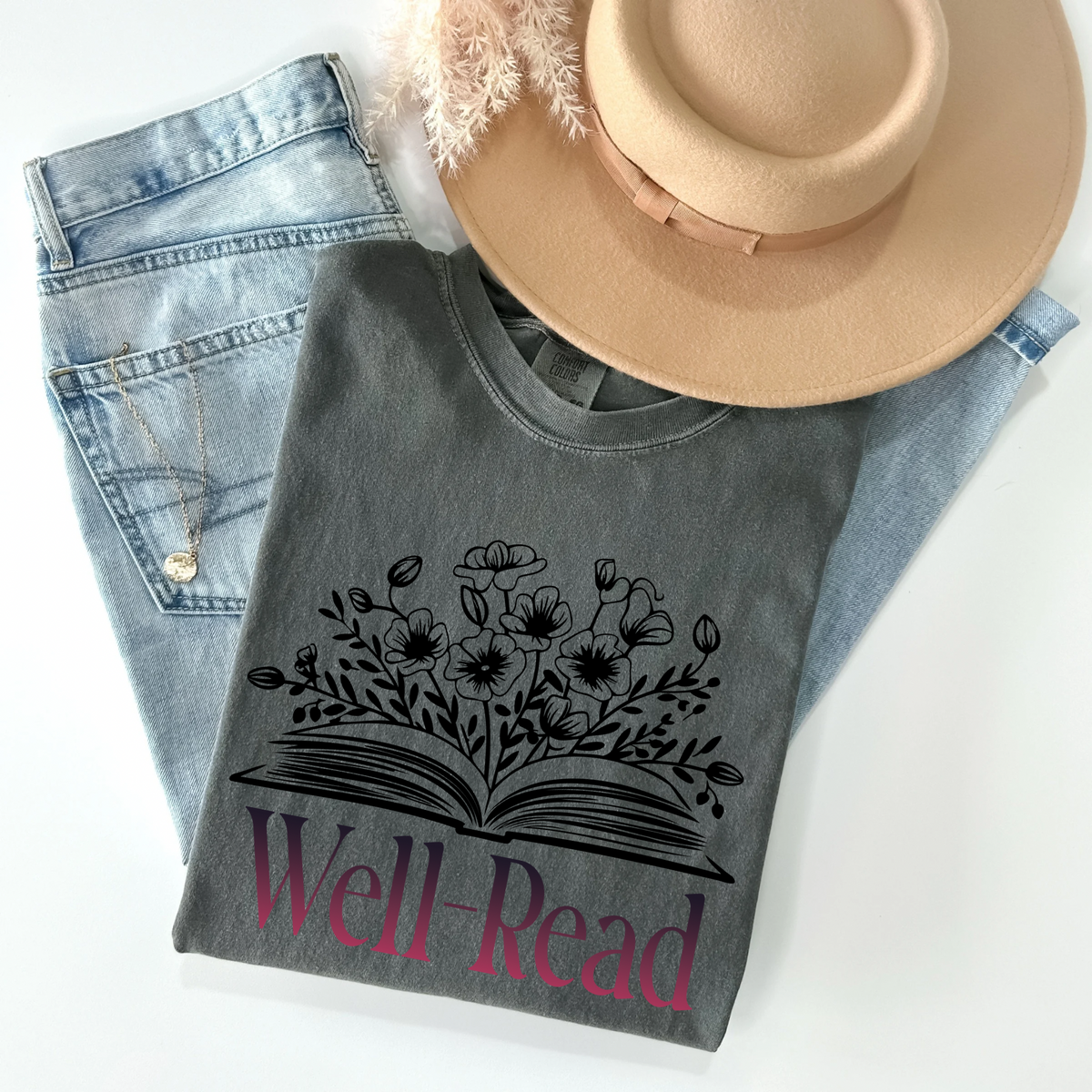 JOCOink Well read, grey, unisex fit | Lola Monroe Boutique