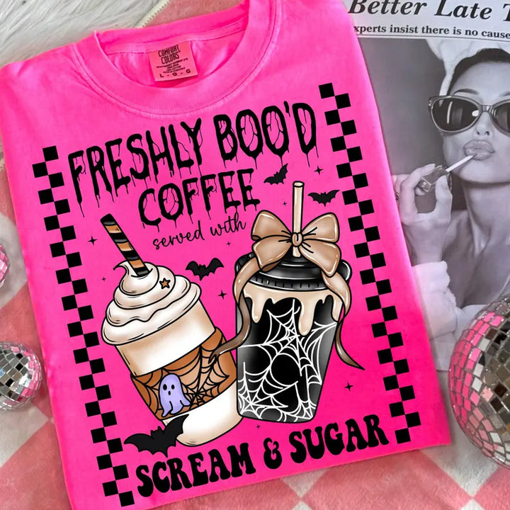 Freshly booed coffee
