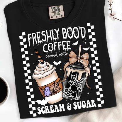 Freshly booed coffee