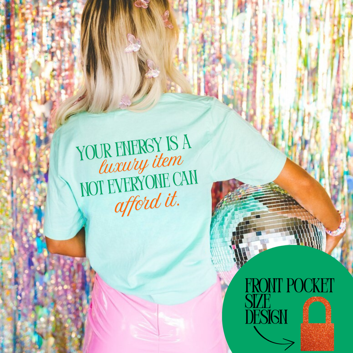 JOCOink Your energy, mint - view 2 | Lola Monroe Boutique