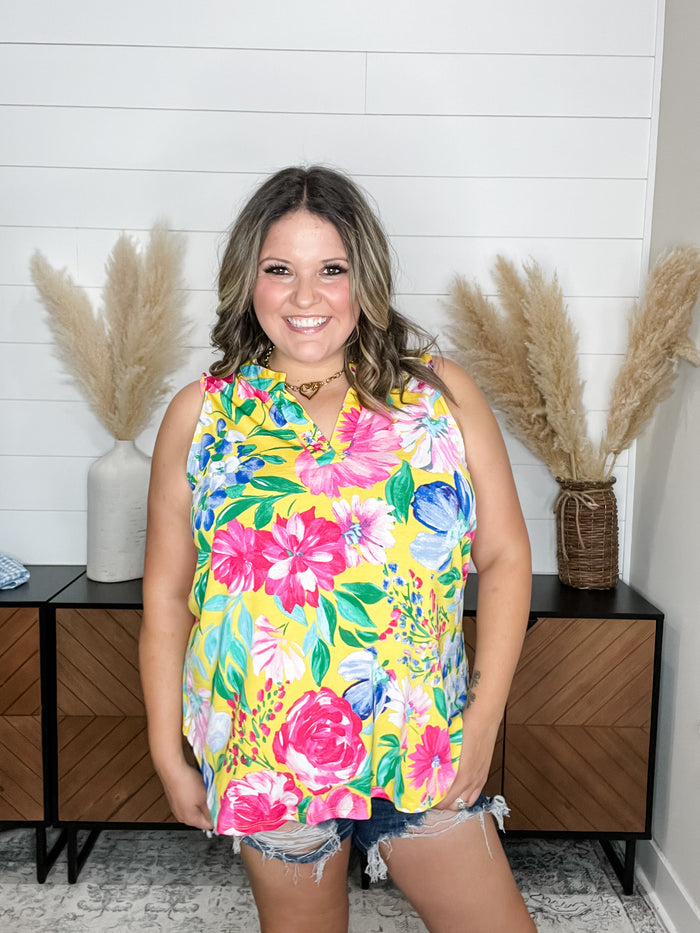 Dear Scarlett "Brewster" Sleeveless Split Neck