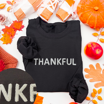 Thankful mini bold chain stitch