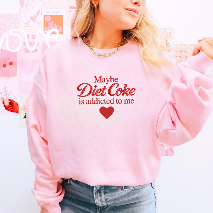 JOCOink Maybe Diet Coke is addicted to me, pink, fleece | Lola Monroe Boutique