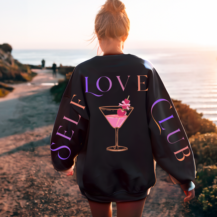 Self love club on back