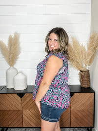 Dear Scarlett "Pittman" Flutter Sleeve Split Neck