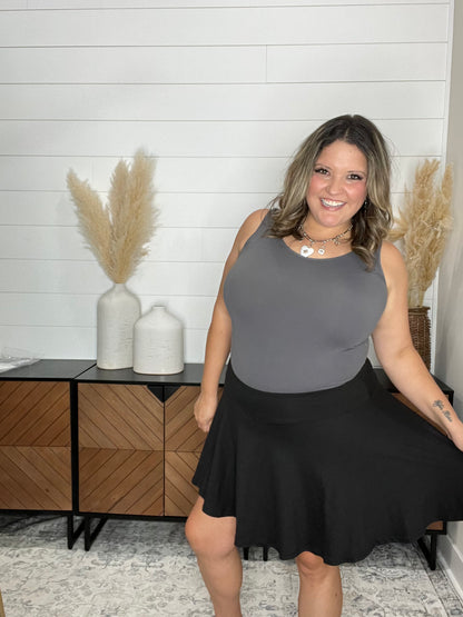 "The Kenzie" Buttery Soft Skort (Black)