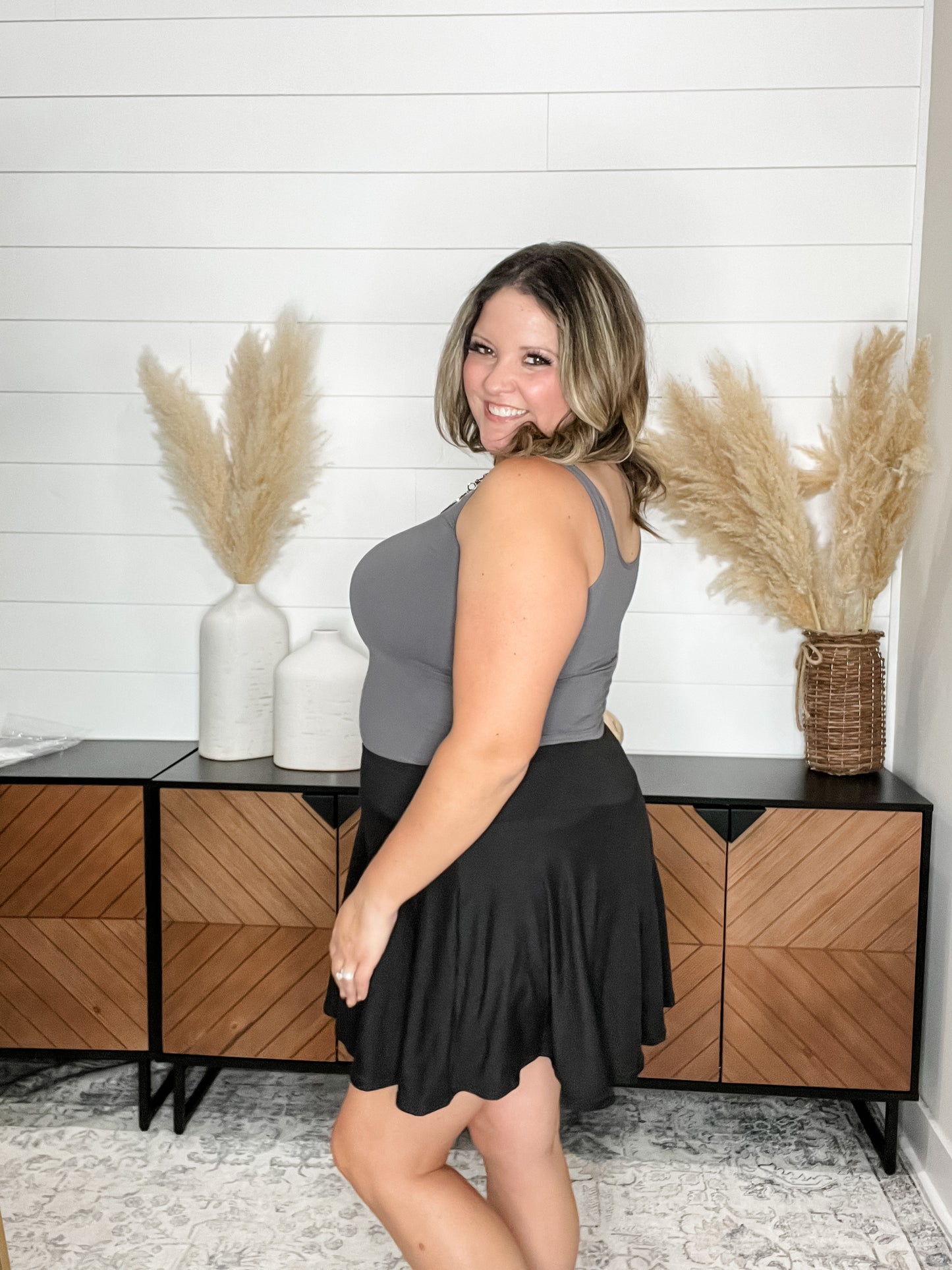 "The Kenzie" Buttery Soft Skort (Black)