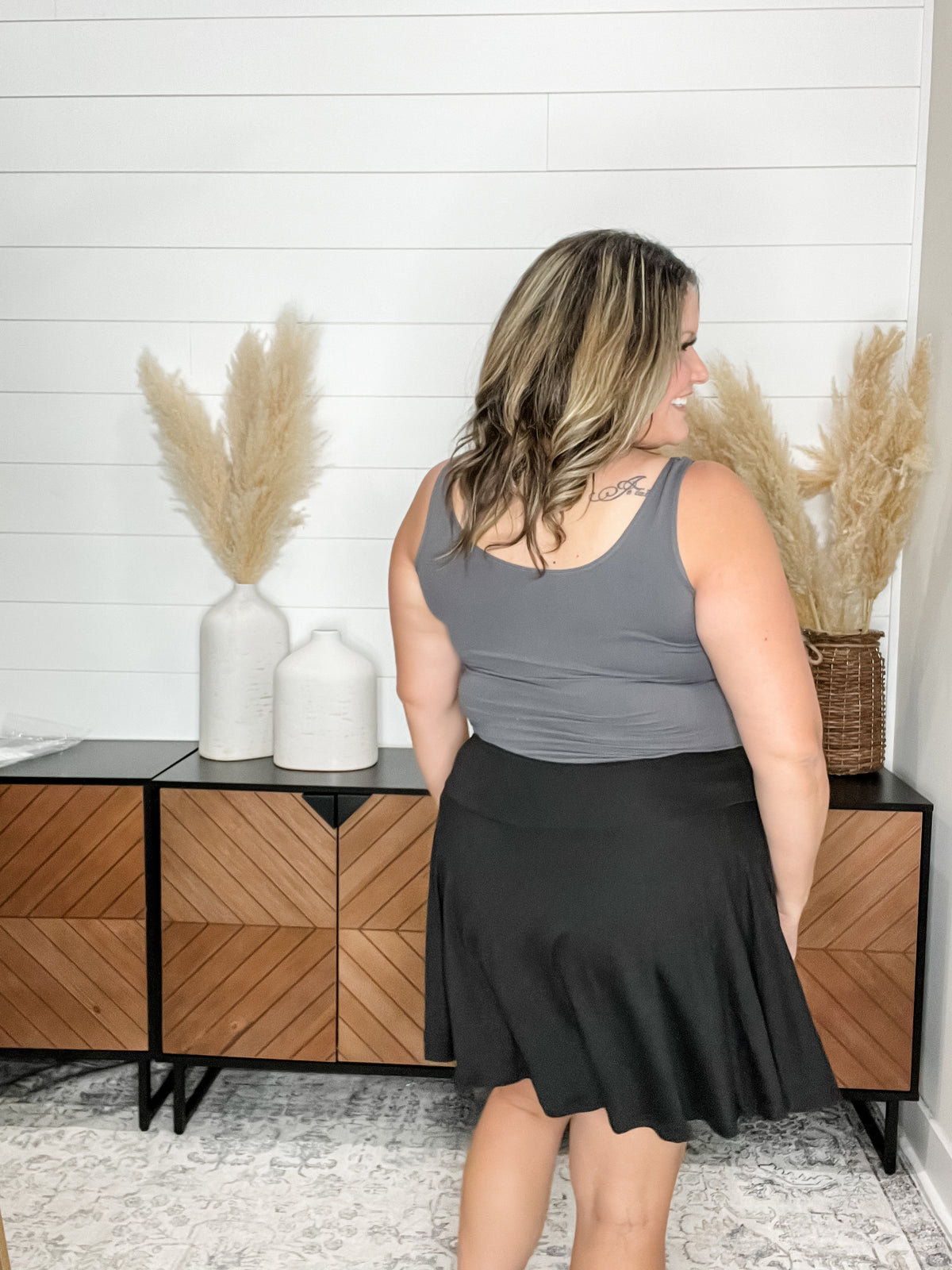 "The Kenzie" Buttery Soft Skort (Black)