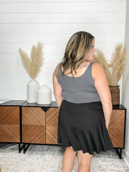 "The Kenzie" Buttery Soft Skort (Black)
