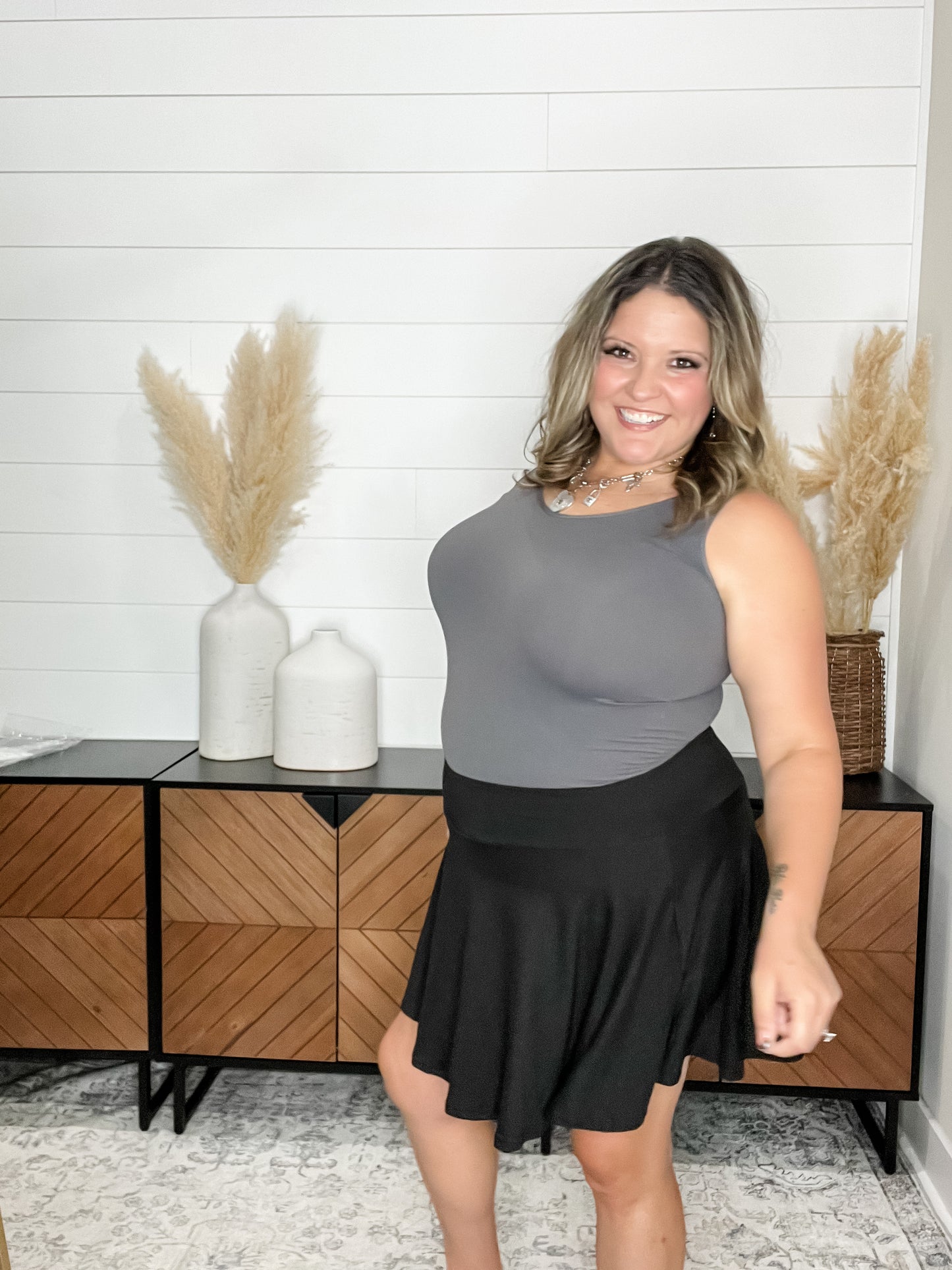 "The Kenzie" Buttery Soft Skort (Black)