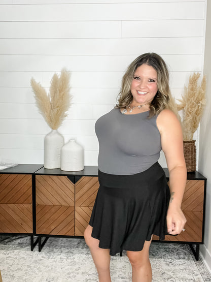 "The Kenzie" Buttery Soft Skort (Black)