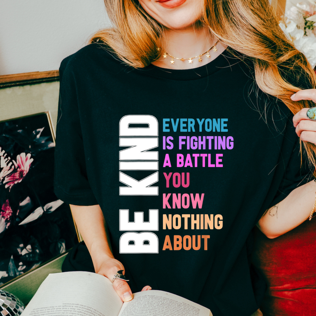 JOCOink Be kind battle rainbow colors, true to size, unisex fit | Lola Monroe Boutique