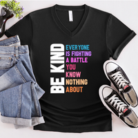 JOCOink Be kind battle rainbow colors, unisex fit, true to size | Lola Monroe Boutique