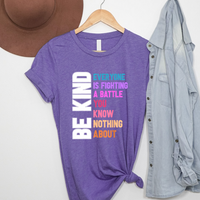 JOCOink Be kind battle rainbow colors, unisex fit, true to size - view 3 | Lola Monroe Boutique