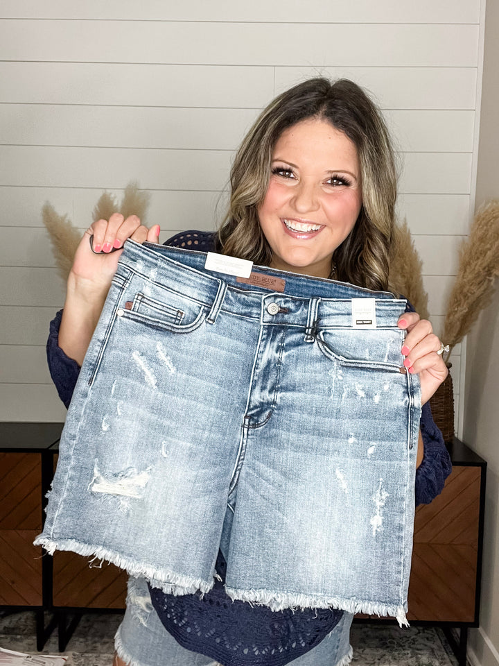 Judy Blue "Hopefully" Destroyed Shorts