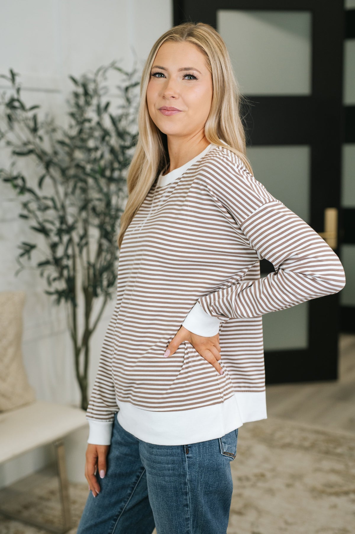 "Maybe Stripes" Long Sleeve Pullover