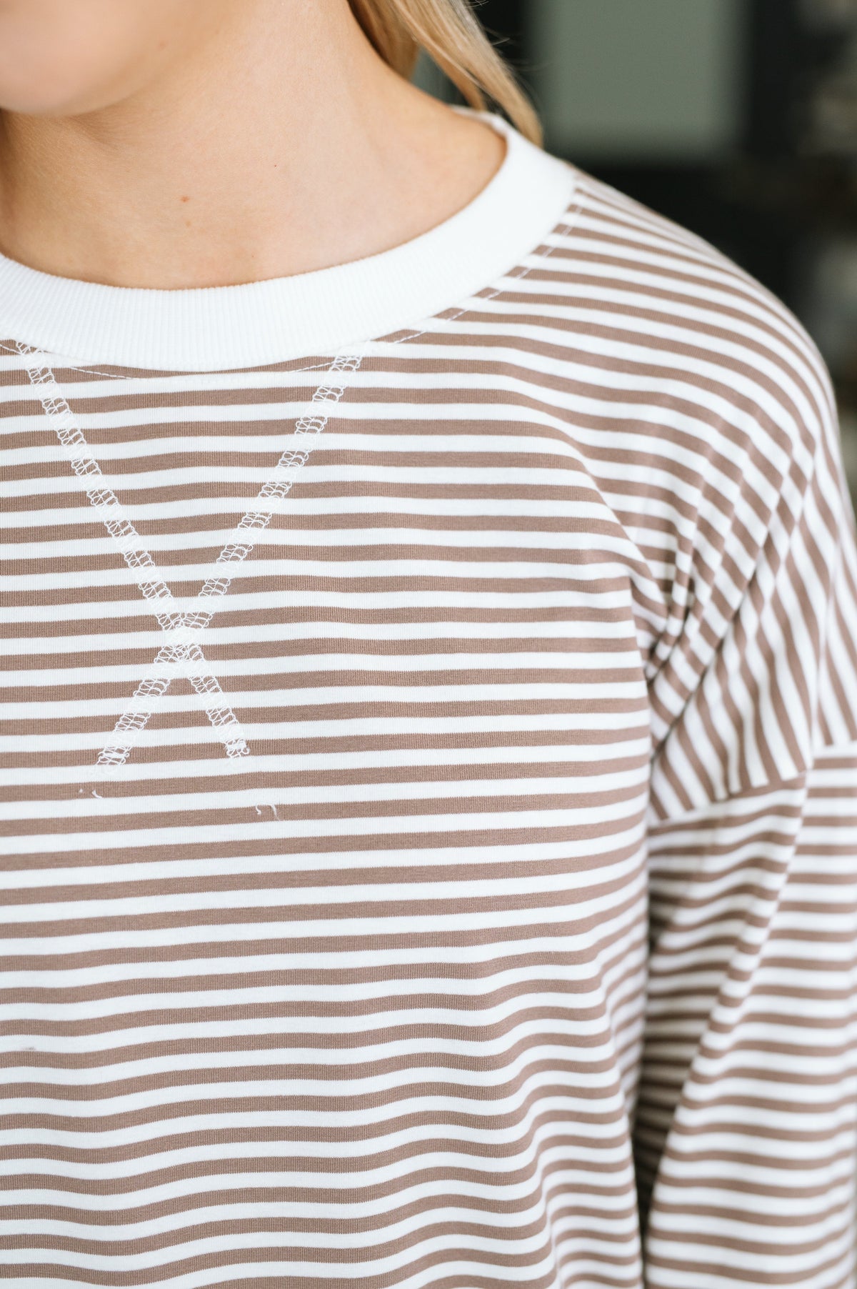 "Maybe Stripes" Long Sleeve Pullover