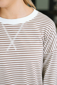 "Maybe Stripes" Long Sleeve Pullover
