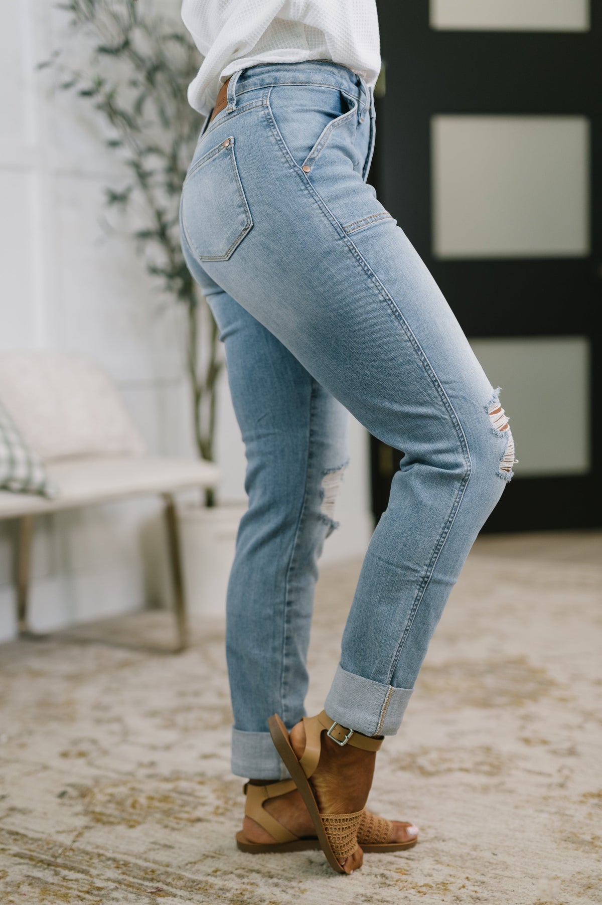 Judy Blue "The Most Wonderful" Patch Pocket Boyfriend Jeans