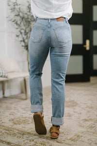 Judy Blue "The Most Wonderful" Patch Pocket Boyfriend Jeans