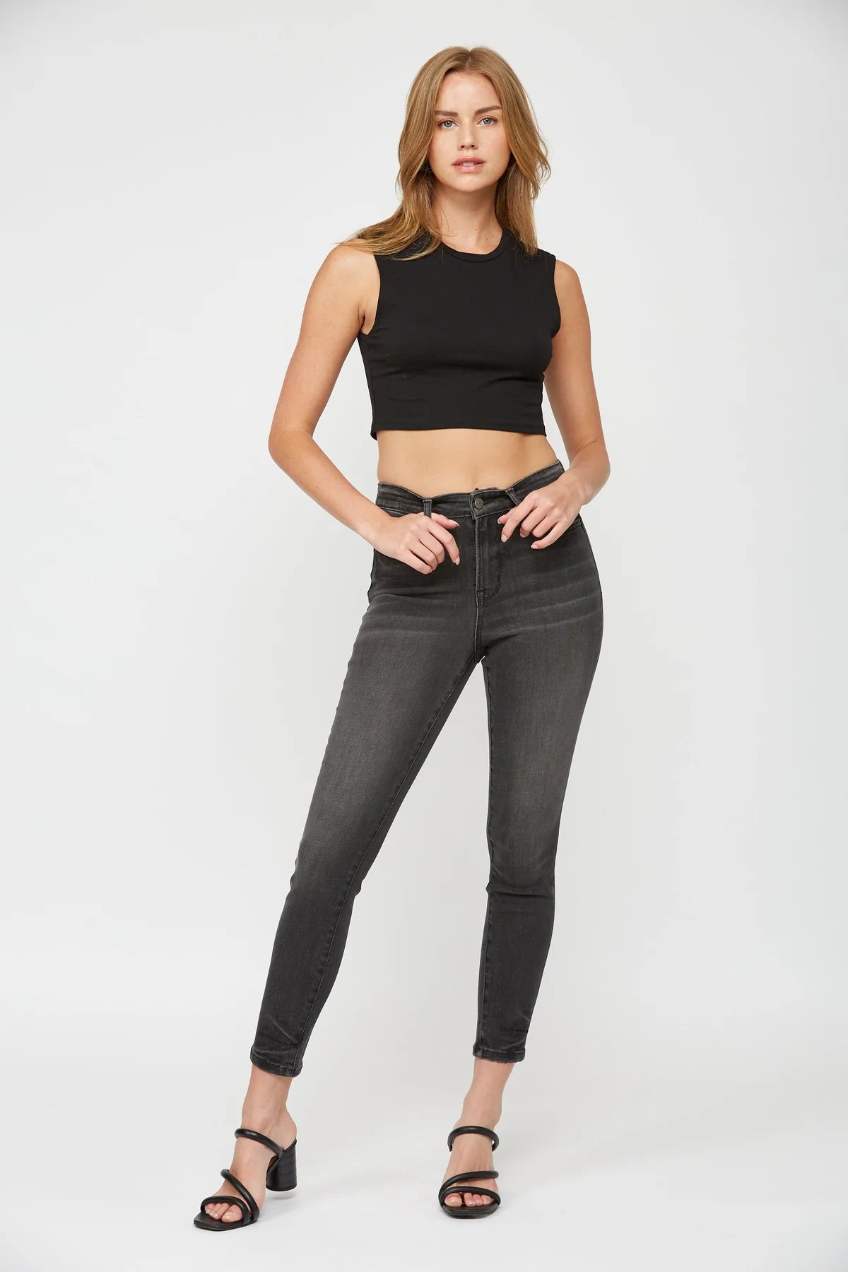Mica Denim "Stacie" Black Skinny Jeans