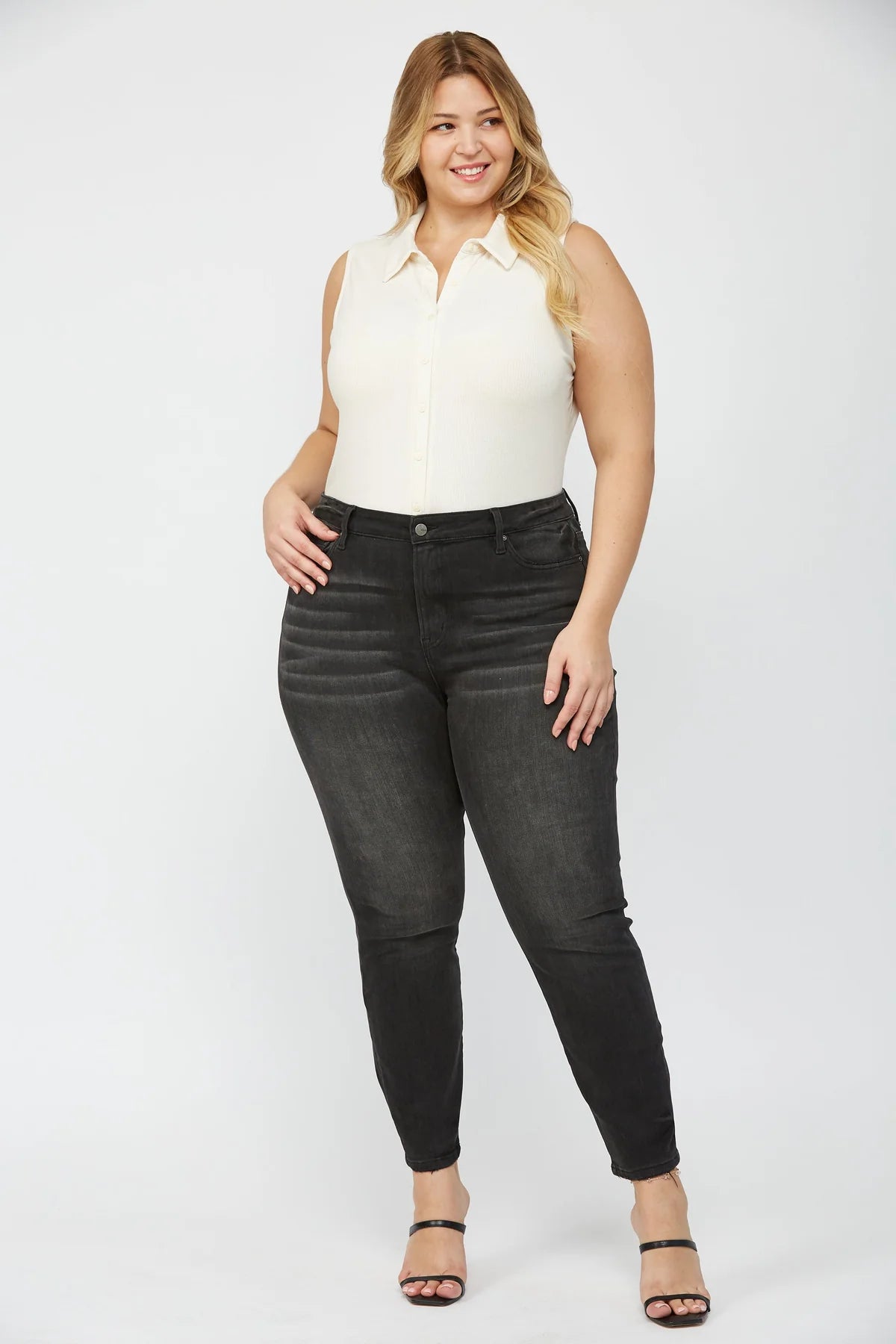 Mica Denim "Stacie" Black Skinny Jeans