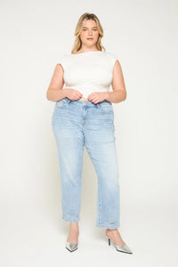 Mica Denim "Rebecca" Petite Straight Leg Jeans