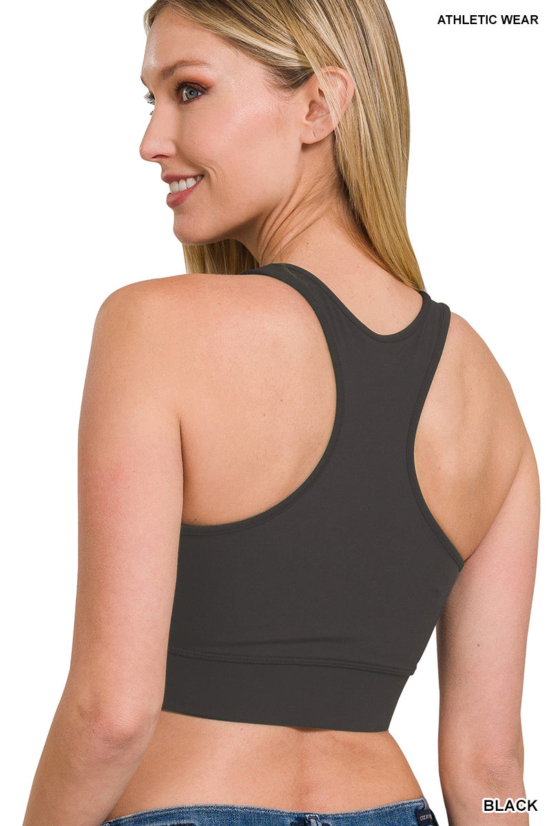 "Judd" Athleisure Cropped Racerback Tank Top (Multiple Colors)