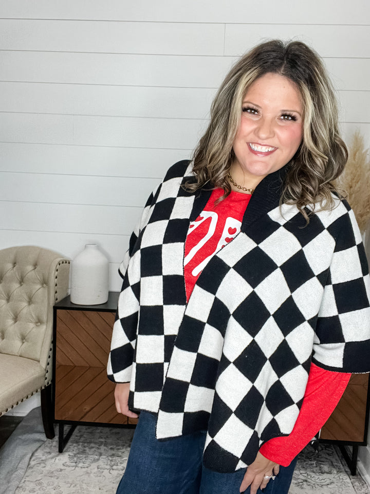 "Finish Line" Checkered Cape