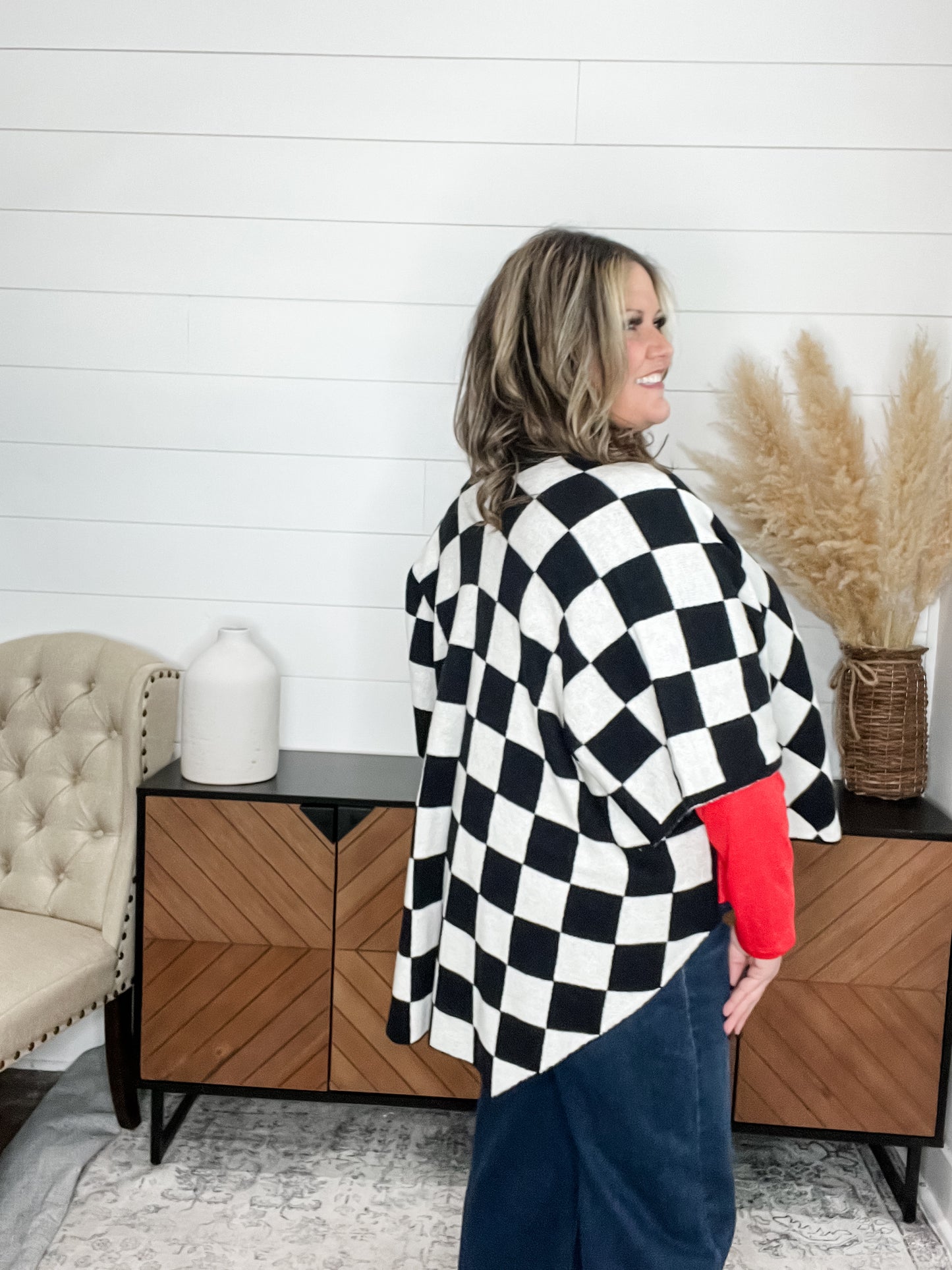 "Finish Line" Checkered Cape