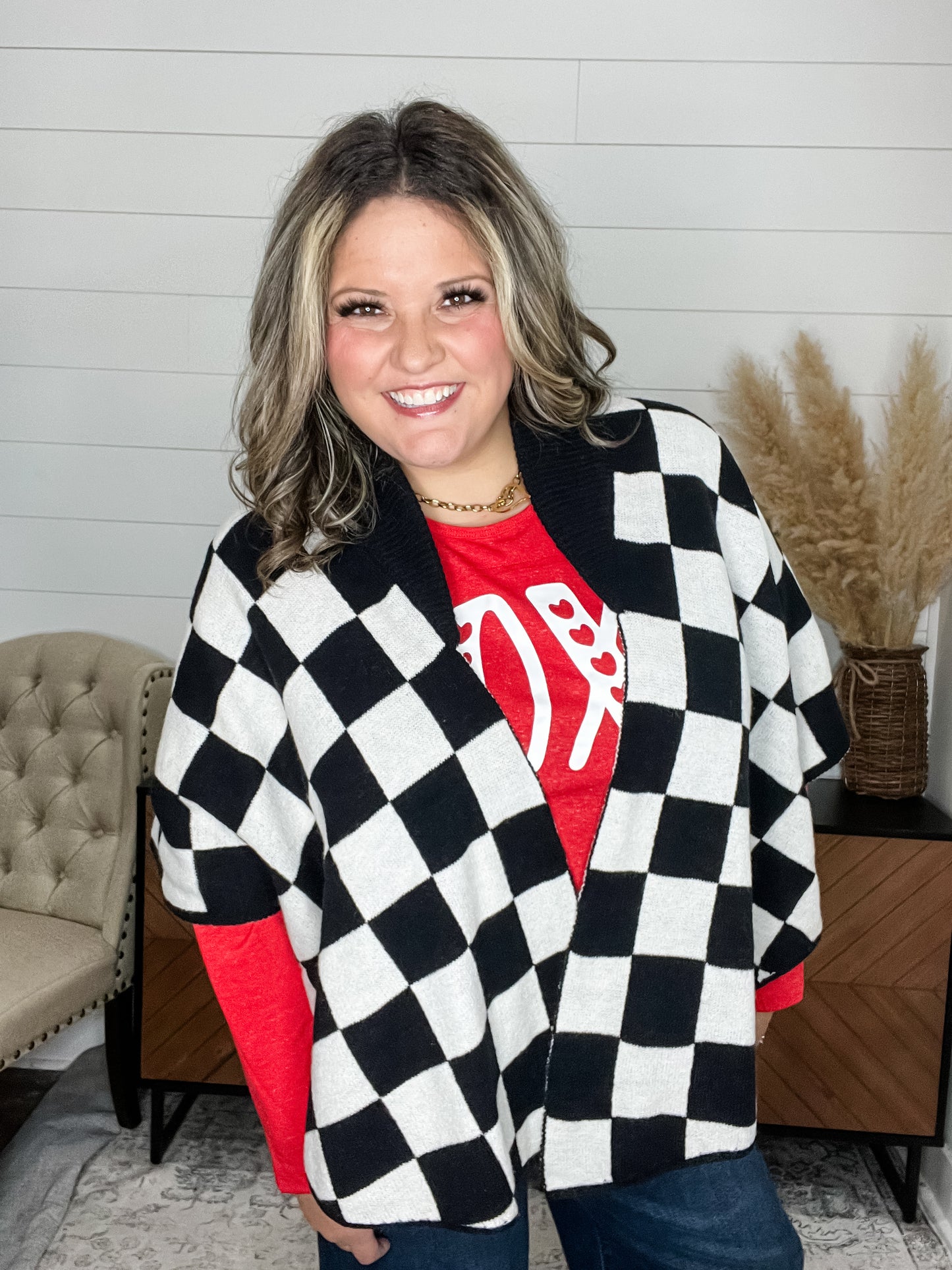 "Finish Line" Checkered Cape