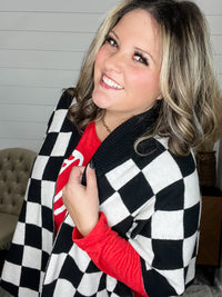 "Finish Line" Checkered Cape