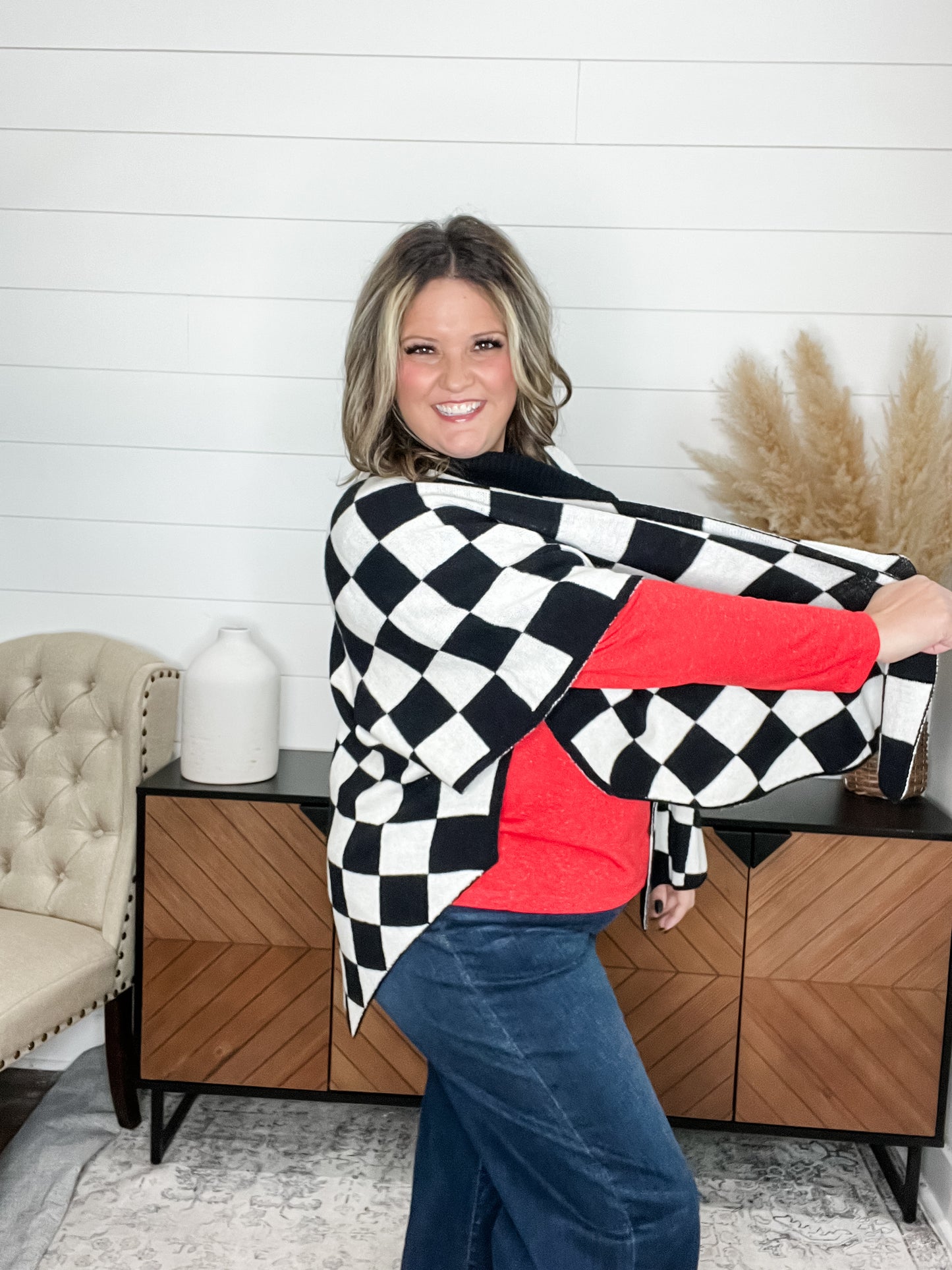 "Finish Line" Checkered Cape