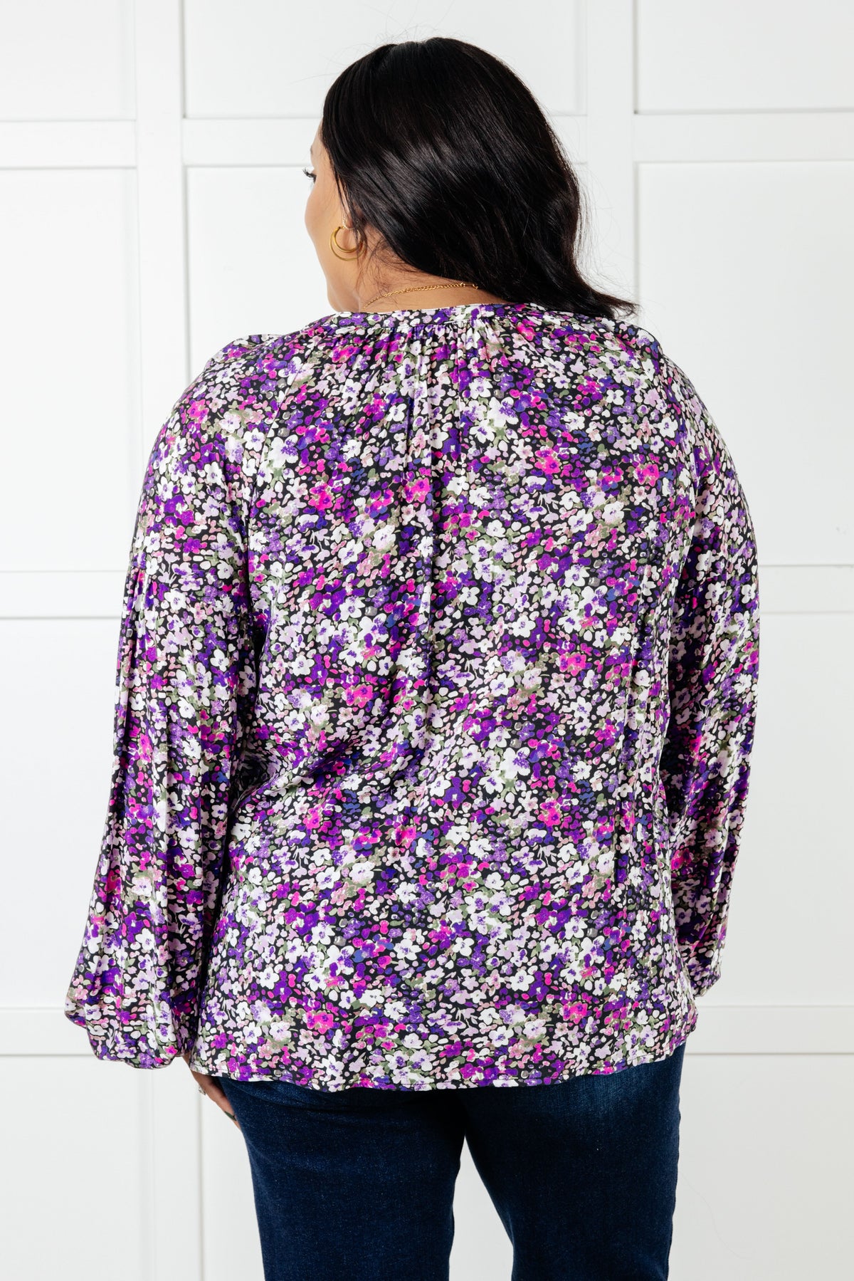 "The Morgan" Purple Floral Blouse