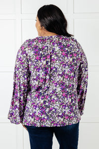 "The Morgan" Purple Floral Blouse