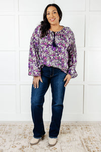 "The Morgan" Purple Floral Blouse