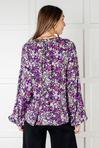 "The Morgan" Purple Floral Blouse