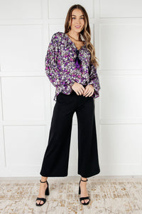 "The Morgan" Purple Floral Blouse