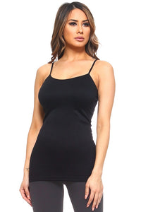 “Naomi” Smoothing Seamless Cami Tank (Black)