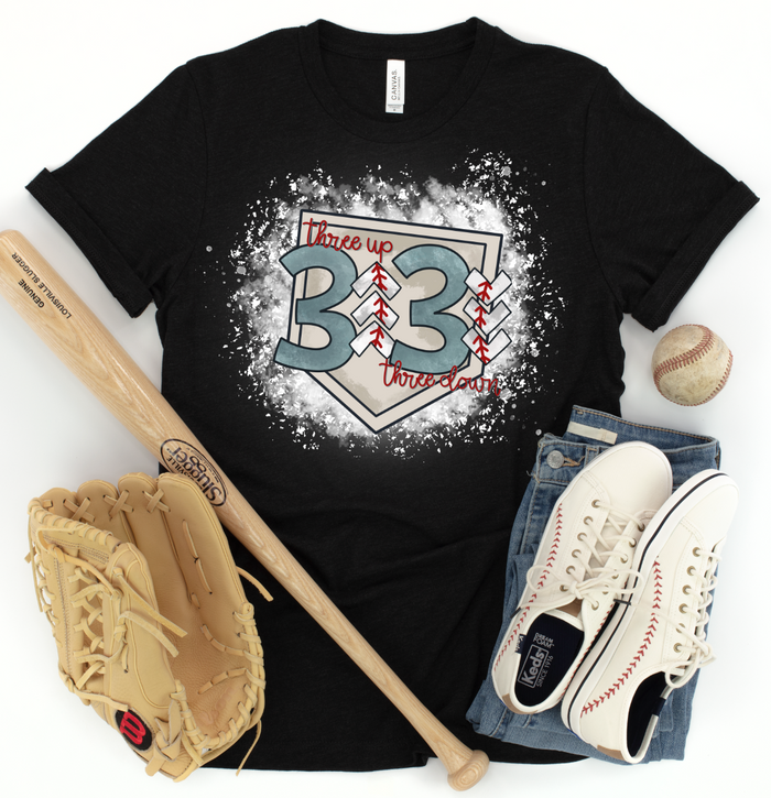 Exclusive Thredz 3 Up 3 Down Tee in black heather cotton-poly | Lola Monroe Boutique