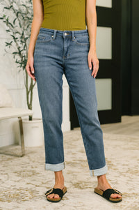 Judy Blue "Lioness" Dark Indigo Boyfriend Jean