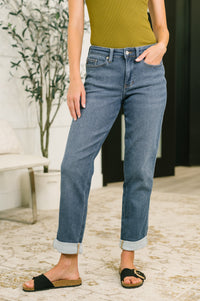 Judy Blue "Lioness" Dark Indigo Boyfriend Jean