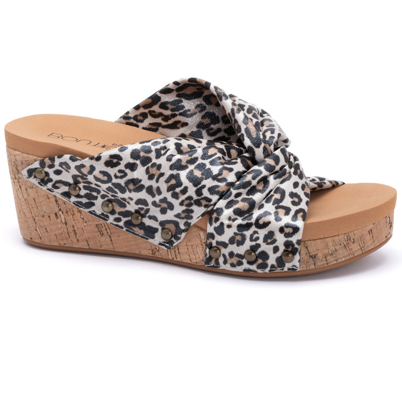 "Cheerful" By Corkys  Slip On Cork Wedge (Leopard)