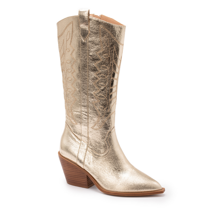 "Howdy" By Corkys Cowboy Boot (Gold Metallic)