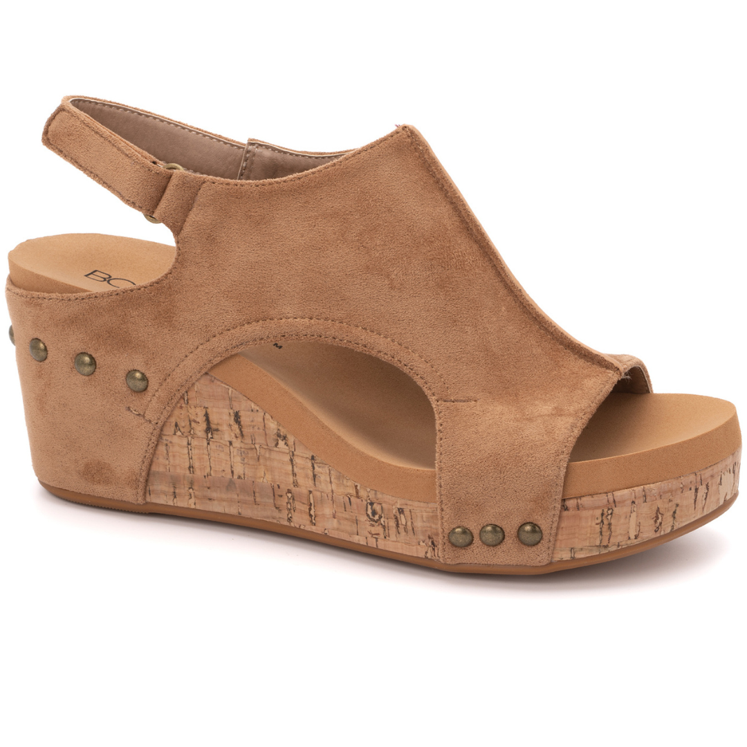 Corky "Carley" Wedge (Camel Suede)