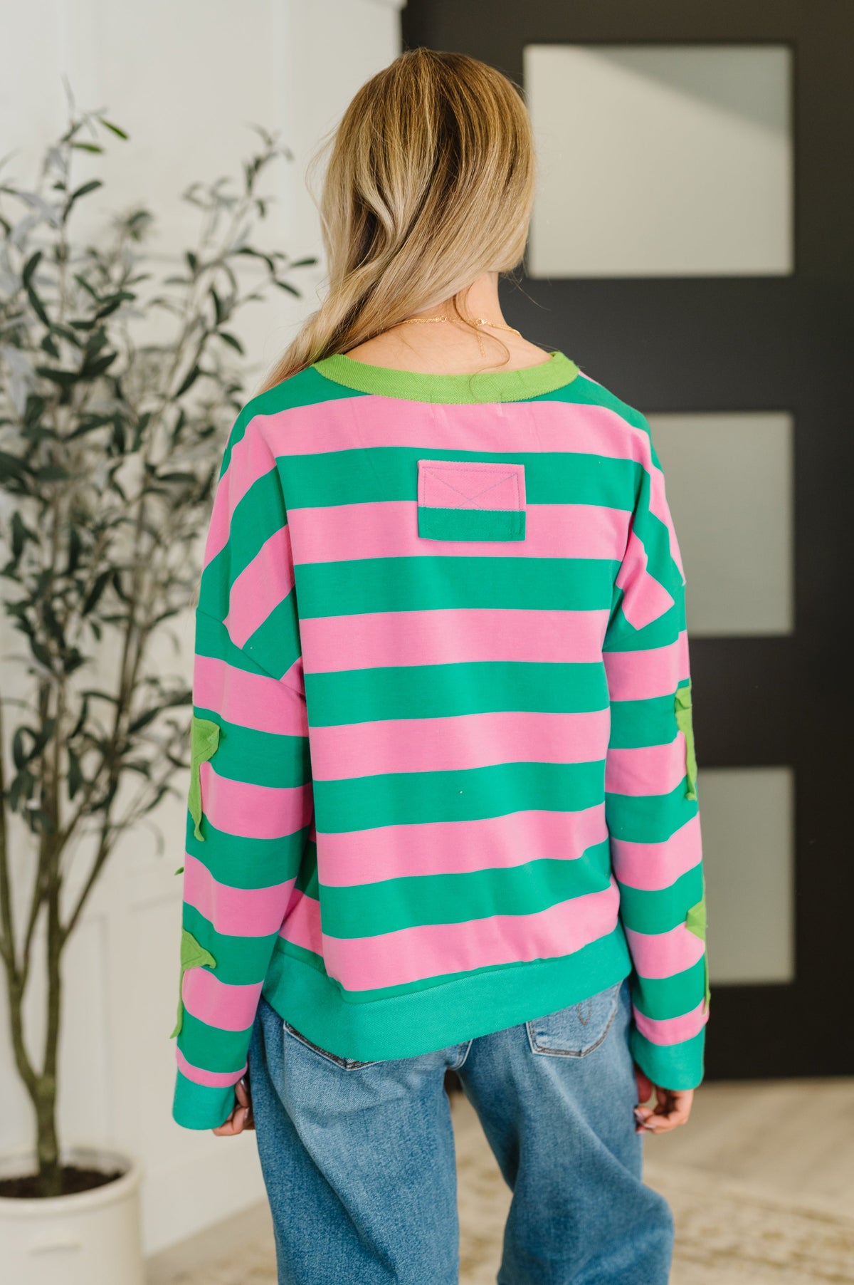 "Seaweed" Striped Sweatshirt