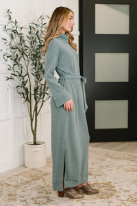 Dear Scarlett Travel Plush Knit Dress (Teal)