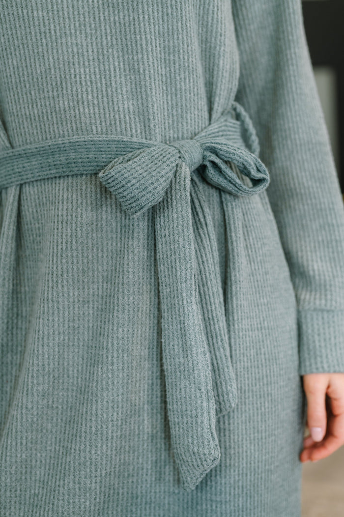 Dear Scarlett Travel Plush Knit Dress (Teal)